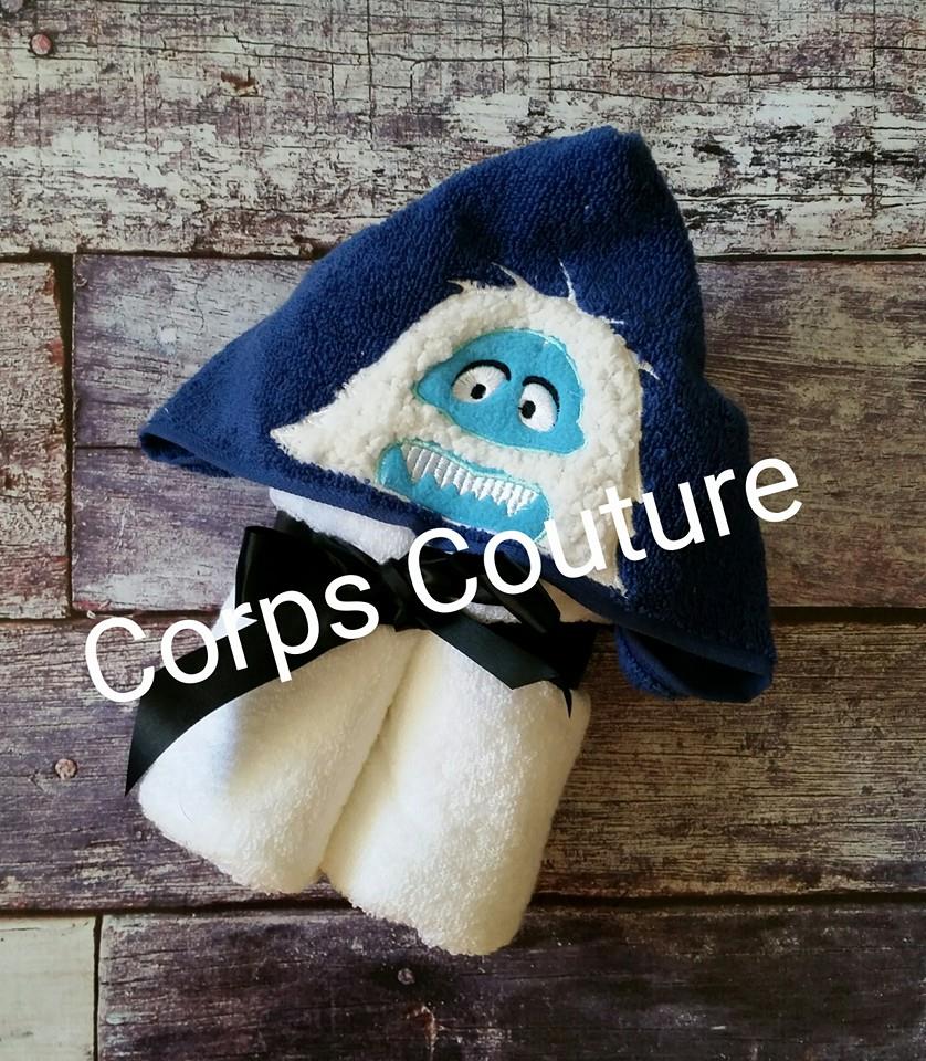 Snow Monster Hooded towel Corps Couture